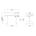 Miniatyrbillede 4 af 4: Bureau Assis Debout - HUZARO - HERO 8.2 - Hvid - Ergonomisk - MDF Kulstof 18mm Vit