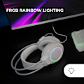 Miniatyrbillede 2 af 3: Gaming headset - MARSGAMING - MH124 - FRGB Rainbow belysning - Avanceret ergonomi - Fleksibel mikrofon Vit