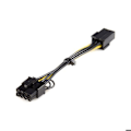 Miniatyrbillede 2 af 2: Strømadapterkabel - STARTECH - PCI Express - 6 pins til 8 pins - 15 cm - Gul