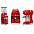 Pikkukuva 4 / 4: Smeg Kahvimylly 350g 150w punainen - CGF11RDEU Röd, Krom