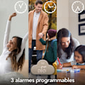 Miniatyrbillede 3 af 6: T'nB - Cloud digitalt vækkeur med LED, multifunktions vækkeur, justerbar belysning, 3 programmerbare alarmer - træfinish