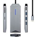 Miniatyrbillede 1 af 2: AISENS - USB-C DOCK 8 I 1, USB-C A 1xHDMI, 1xRJ45, 3xUSB, 1xPD, 1xSD, 1xMICRO SD, GRÅ, 15CM