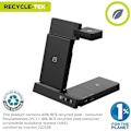 Miniatyrbillede 2 af 2: Muvit muvit for Change 6 i 1 trådløs opladningsstation Foldbart Smart Watch + iWatch + Airpods + Dual USB A + C-porte