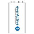 Miniatyrbillede 3 af 3: 6F22 / 9V Ni-MH 320mAh EverActive genopladeligt batteri hvid