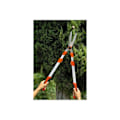 Pikkukuva 3 / 3: Teleskooppinen pensasleikkuri aaltoileva terä - kauppa - pituus 73-87cm - Oranssi väri Svart