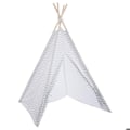 Miniatyrbillede 1 af 5: Tipi til børn - ATMOSPHERA - Grå - Polyester og poppel - Hvidt og gråt zigzag print Grå