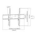 Miniatyrbillede 3 af 4: Udstyr 650322, 100 kg, 152,4 cm (60"), 2,54 m (100"), 200 x 200 mm, 1098 x 807 mm, Sort