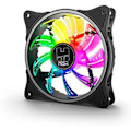 Pikkukuva 1 / 2: NOX Hummer A-FAN 120 mm PC-tuuletin, ARGB Rainbow LED, erittäin hiljainen tärinää vaimentavilla kumityynyillä, iso