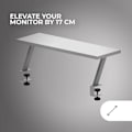 Miniatyrbillede 2 af 2: MARSGAMING MGDS, Monitor Forlænger, Hæv Monitormonter 17cm, Ergonomisk Skrivebordsstøtte i Stål, Carbonfiberplade