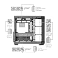 Miniatyrbillede 5 af 6: ATX-sag - Mars Gaming - MC-3TCORE - Triple Tempereret Glas - Dobbelt Kammer - Hvid