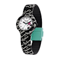 Pikkukuva 2 / 4: Kello - HIP HOP - GRAFFITI Minnie - 32mm - Silikoni - Vesitiiviyys 5 ATM Sort hvid