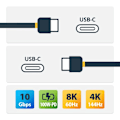 Pikkukuva 2 / 4: StarTech.com 50 cm:n Heavy Duty oikeakulmainen USB-C-kaapeli, USB 3.2 Gen 2 (10 Gbps), USB-C-C-tiedonsiirtojohto - Alt-tila