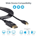 Pikkukuva 6 / 6: 2 m: n Mini DisplayPort – DisplayPort 1.2 -kaapeli - Mini DP – DP 4K -kaapeli - M / M - MDP2DPMM2M