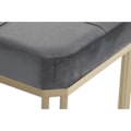 Miniatyrbillede 2 af 4: fløjlsgrå metalbænk (120 x 40 x 47 cm)