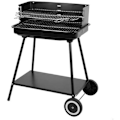 Miniatyrbillede 1 af 2: Bærbar grill - AKTIVE - 55 x 43 x 82 cm - Rustfrit stål - Justerbar grill - 4 stegehøjder Svart