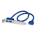 Pikkukuva 2 / 3: USB 3.0 IDC - 2-porttinen USB A -levysovitin - 20-nastainen sisäinen USB 3.0 - 2x upotettu USB A -sovitinkaapeli