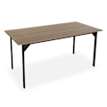 Miniatyrbillede 1 af 4: Tabel Køkken eller Spisestue - Versa - Collins - 80x75x164,5cm - Spisebord i træ og metal - Brun og sort