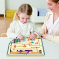 Miniatyrbillede 3 af 6: Labyrint af Dinosauræg - TOP BRIGHT - Magnetisk Pen - Sortering - Farver - Tal Beige