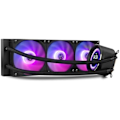 Pikkukuva 1 / 2: NOX XTREME PRODUCTS X-360 LCD BLACK - ARGB nestejäähdytys mukautettavalla LCD-näytöllä, Intel ja AMD, 3 tuuletinta