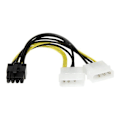 Miniatyrbild 1 av 3: STARTECH.COM LP4 till 8Pin PCI Express grafikkort Strömadapterkabel - AC Adapter - 15 cm