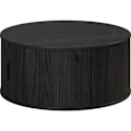 Miniatyrbillede 1 af 6: "Bordbord - Rund - I MDF - Sort - Essentiel - Diameter 80 cm Højde 36 cm - RONIN" grå ek