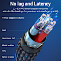 Pikkukuva 5 / 6: Type-C - USB 3.0 -adapteri, OTG-toiminto, 5 Gbit/s, pelaamiseen, punottua puuvillaa - Vention (CCXHB) - Harmaa
