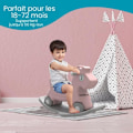 Miniatyrbild 3 av 6: DEVESSPORT Gungställning KOHALA BABY med Ljud - Säkerhet & Stimuli Från 18 Månad rosa och grå