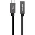 Miniatyrbillede 2 af 2: NANOCABLE 10.01.4400 - USB 3.2 Gen2x2 20Gbps 3A-kabel, 4K/60Hz, USB-C han til USB-C hun, sort, 0,5 m