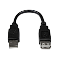 Miniatyrbillede 2 af 2: USB 2.0 A til A 15 cm forlængerledning - M / F - 15cm USB 2.0 forlængerledning - A til A USB forlængerledning - M / F - USBEXTAA6IN