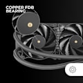 Miniatyrbild 3 av 6: Kit vattenkylning AIO - Mars Gaming - ML-Pro - 240mm - Svart - Vit LED-belysning