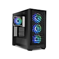 Miniatyrbillede 2 af 6: Nox Hummer PLASMA Mid Tower ARGB Frontal Udskiftelig og Tempereret Glas USB-C Sort