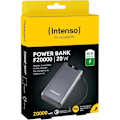 Pikkukuva 1 / 4: Intenso Powerbank F20000, Ulkoinen Akku PD 20 W QC 18 W, USB-C ja USB-A Portti, 20 000 mAh, Harmaa