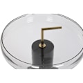 Miniatyrbillede 4 af 4: Sidebord - Gennemsigtigt sort glas - Lakeret jern - 41x41x57cm
