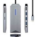 Miniatyrbillede 1 af 4: Dock USB-C 9 i 1 - AISENS - ASUC-9P001-GR - Aluminium - 100W PD - 4K HDMI
