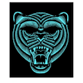 Miniatyrbillede 2 af 2: Led Tiger Mask - ATOSA - Kostumetilbehør - Sort - Voksen - Blandet