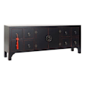 Miniatyrbillede 1 af 4: TV-møbel Thyann Fir Wood MDF (130 x 24 x 51 cm)