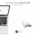 Miniatyrbillede 2 af 6: Subblim Optisk Ergonomisk Mus SUBMO-EDGVU02 Hvid (1 enhed)