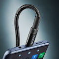 Miniatyrbild 5 av 6: NGS KNOT 65W-3: USB-C till USB-C-kabel på 3 m för snabb laddning av enheter upp till 65 W. Hög kompatibilitet. Svart.