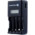 Miniatyrbillede 2 af 2: Batterioplader - everActive - NC-450 Black Edition - 4 celler - Kompatibel AA/AAA - Universel sort