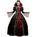 Miniatyrbillede 1 af 2: Vampyr kostume - MY OTHER ME - Luksus - Sort - Rød - Kvinder - Halloween Svart röd