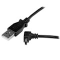 Pikkukuva 3 / 4: Mini-USB-kaapeli - A–Mini B kallistettu 90° ylöspäin - 1 m - Musta