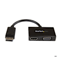 Miniatyrbild 3 av 3: Ljud-/videoadapter - STARTECH.COM - 2-i-1-omvandlare - DisplayPort till HDMI/VGA - Svart