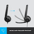 Miniatyrbillede 3 af 6: Headset - Kablet - Logitech - H390 - USB - Anti-interferens