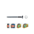 Miniatyrbillede 1 af 2: GENERISK - Hexa Lag Bolts. Din 571 6x40 Zink Flad. Æske 250 Uni. Celo