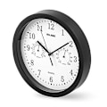Miniatyrbillede 4 af 4: Vægur - ELBE - RP-1005-N - 25 cm - Termometer - Hygrometer - Sort Svart