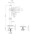 Miniatyrbild 2 av 2: Ledad bildskärmsstöd - TM ELECTRON - ledad bildskärmsstöd Modell - Metall - Inomhus - Blandat - Fristående