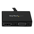 Miniatyrbild 1 av 3: Ljud-/videoadapter - STARTECH.COM - 2-i-1-omvandlare - DisplayPort till HDMI/VGA - Svart
