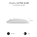 Pikkukuva 1 / 3: Bluetooth Langaton Hiiri Subblim Dual Flat/ Ladattava Akku/ Jopa 1600 DPI/ Valkoinen Bleu
