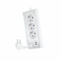 Pikkukuva 1 / 2: Pidempi kaapeli 3 Tomas Schuko - NANOCABLE - 10.37.0013-W - USB x 2 - 1.5 m - Valkoinen Vit