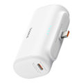Pikkukuva 1 / 6: Baseus - Ulkoinen akku (P10068306213-00) - Type-C, kompakti muotoilu, 20W, 5000mAh, mukana Type-C -johto - Valkoinen